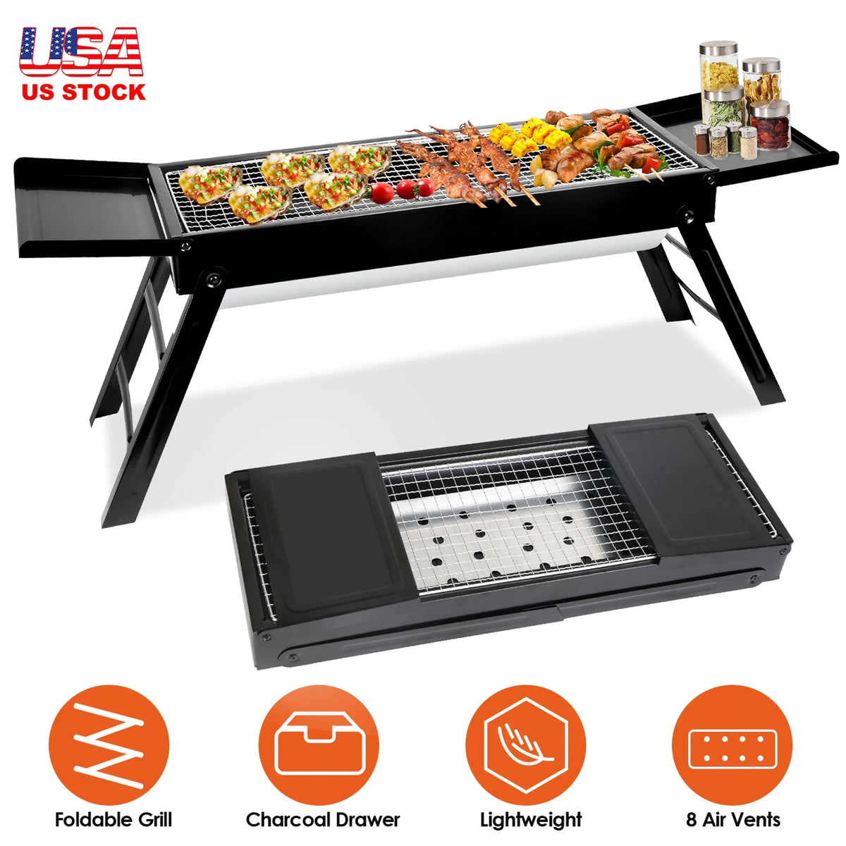 Foldable Charcoal BBQ Grill